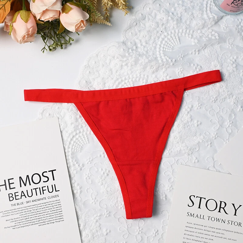 Lote de 6 paquetes Mujeres Algodón Sexy Tanga Ropa Interior Tanga Tanga T-Back Bragas Talla M L Foto 4 de 4