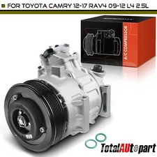 A/C Compressor w/ 6-Groove Pulley for Toyota Camry 2012-2017 RAV4 09-12 Sienna
