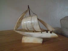 Vintage Horn Sailing Yacht Ornament Nautical Ship