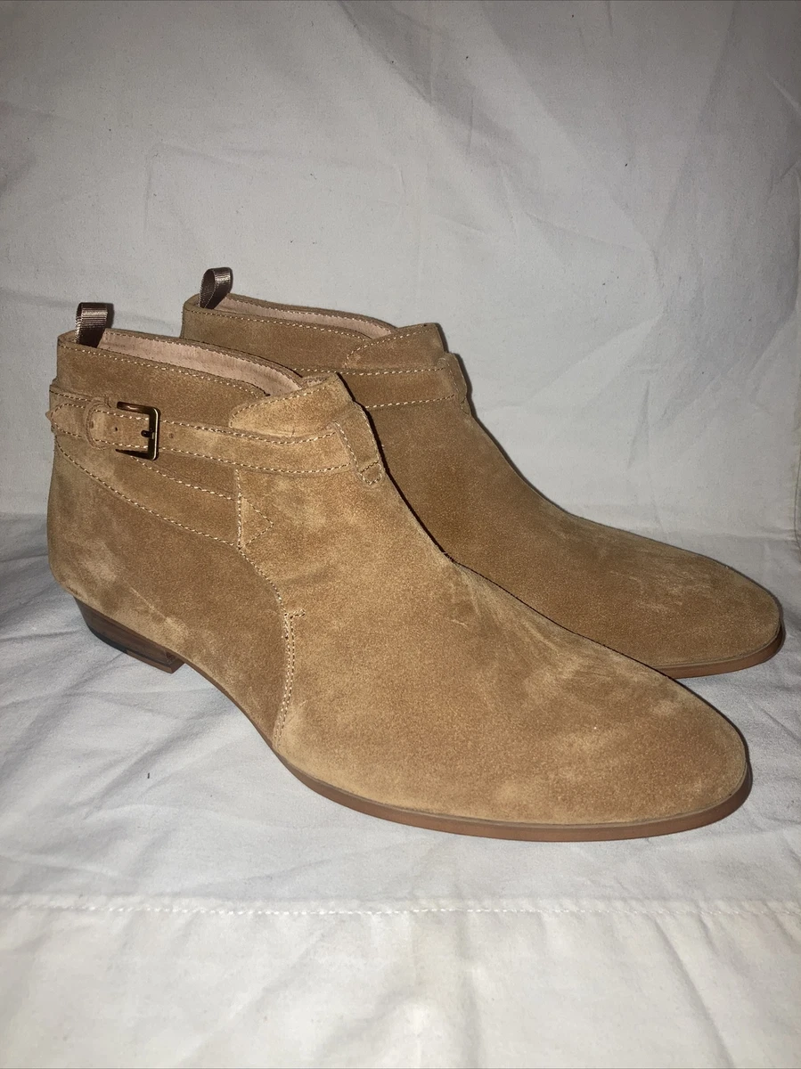 FR. Lancelot Suede Chelsea Ankle Strap Boots Sz 11 Men EUR Sz 45