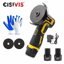 Akku Trennschleifer 12V Winkelschleifer Schleifmaschine Flex Mit 2 Batterien