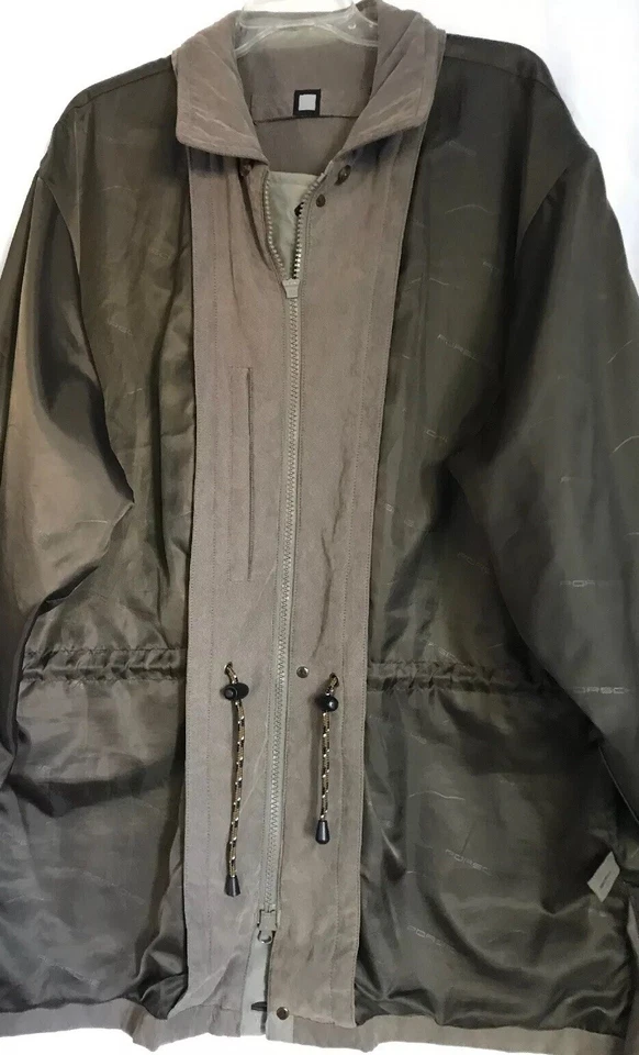 Abrigo de conductor PORSCHE para hombre chaqueta grande verde oliva Foto 3 de 4