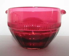 Fine Antique American Brilliant Era Cranberry Cut Glass Wine Rinser  c. 1880