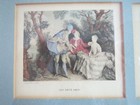 Nicolas Lancret 4 Mini Prints Set of 2 Les Deux Amis Le Baiser Rendu Vtg — photo 3