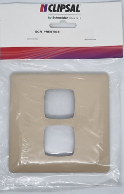 Clipsal Prestige P2000 2 Gang Switch Cover New in Retail Packaging