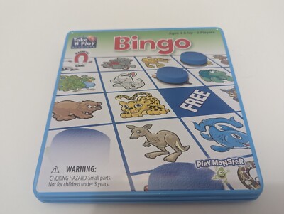 Bingo Game For Kids Family Party Ages 4 & Up Play Anywhere. 