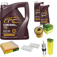 MANN-FILTER Inspektionspaket Mannol 7L Diesel Tdi 5W-30 FüR Bmw X3 Xdrive35I