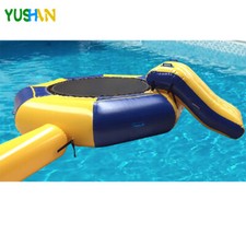 Inflatable Water Trampoline With Slide And Tube Jumping Game For Water Park Game