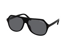 NWT TOM FORD FT0934 01A Hayes Navigator Shiny Black/Grey 59 mm Sunglasses