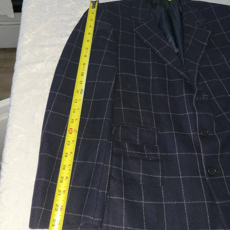 Blazer Chester Barrie Barneys Vintage Hombres 40R Azul Lana Cachemira Savile Row Foto 4 de 4