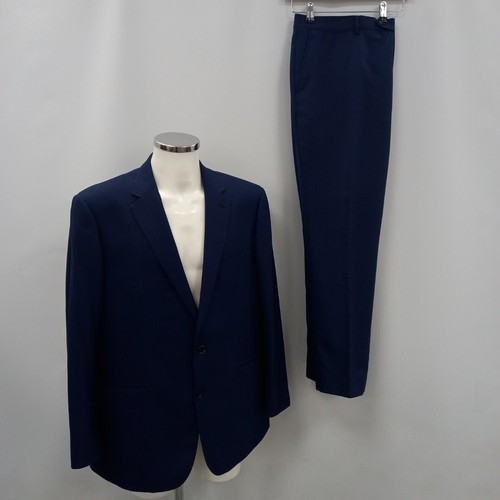 Skopes 2 Piece Suit Men Size 48R Navy Blue Wool Blend RMF17VM eBay