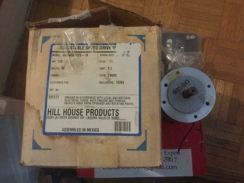Hill House Products Variable Speed DC Motor. 22305700 ,1/3 HP, 1725 RPM. New - Picture 2 of 4