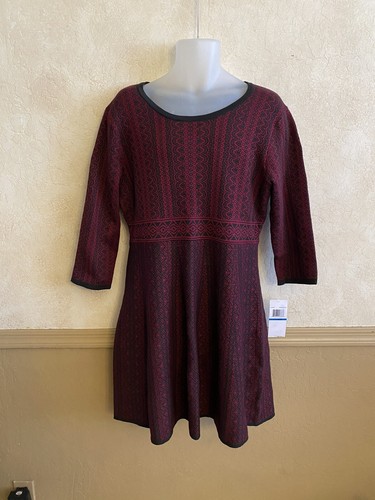 NINA LEONARD Geometric Print Sweater 