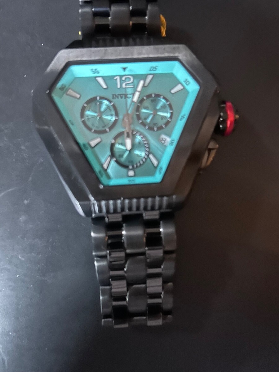 New Invicta Men's Speedway 53mm Quartz Turquoise Dial Black