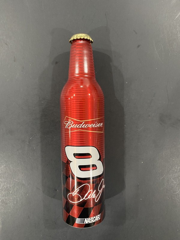Budweiser Beer Bottle Aluminum Can. Dale Earnhardt Jr. NASCAR Driver 8. 