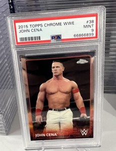 john cena 2015 topps chrome wwe #38 psa 9 pop 2