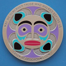 Geocoin "May we remember those who walked before us" Silver -DISCOUNT AVAILABLE