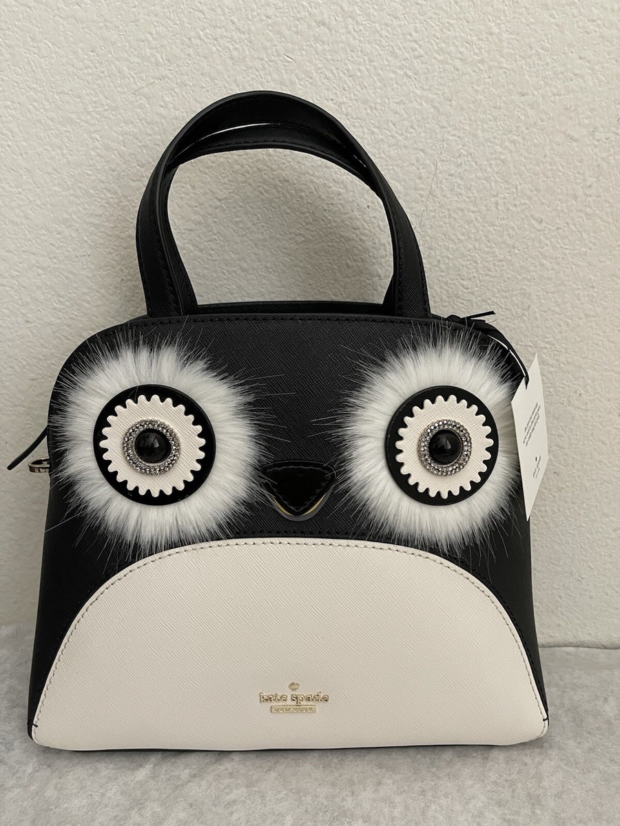 NWT Kate Spade Dashing Beauty Penguin Small Lottie Leather Bag $348 Novelty