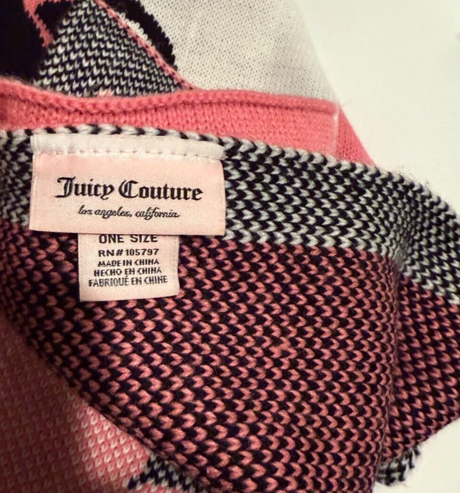 Bufanda Juicy Couture rosa/negro/blanco Foto 3 de 3
