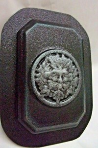 Green man wall plaque mold plaster concrete casting mould 7" x 5" x 3/4