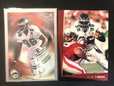 NFL - Clyde Simmons 1993 Fleer League Leader & 1993 Select Football - Eagles