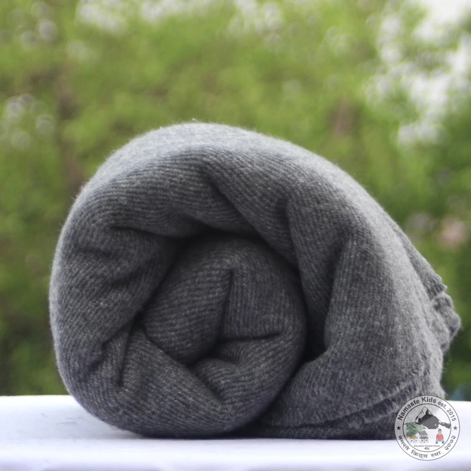 Cashmere Blanket "Kahun" - Customizable, Handcrafted From Nepal, Snuggle Blanket - Image 3 of 4