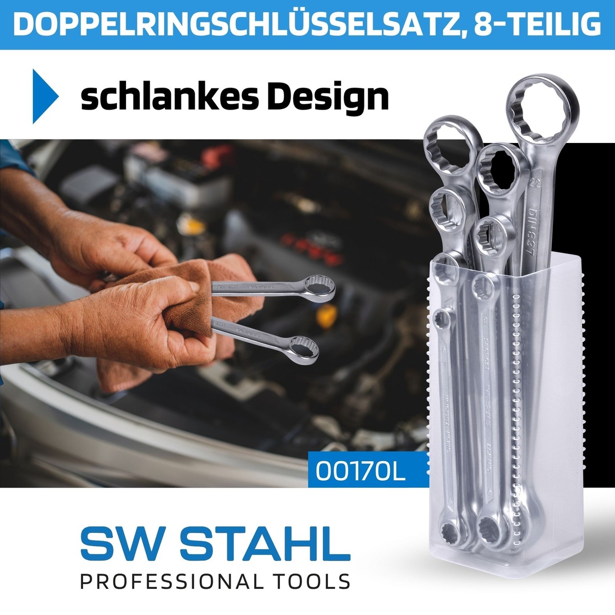 Maulschlüssel-Set 8-teilig - Von 6 Bis 22 Mm Für Werkstatt & Haus