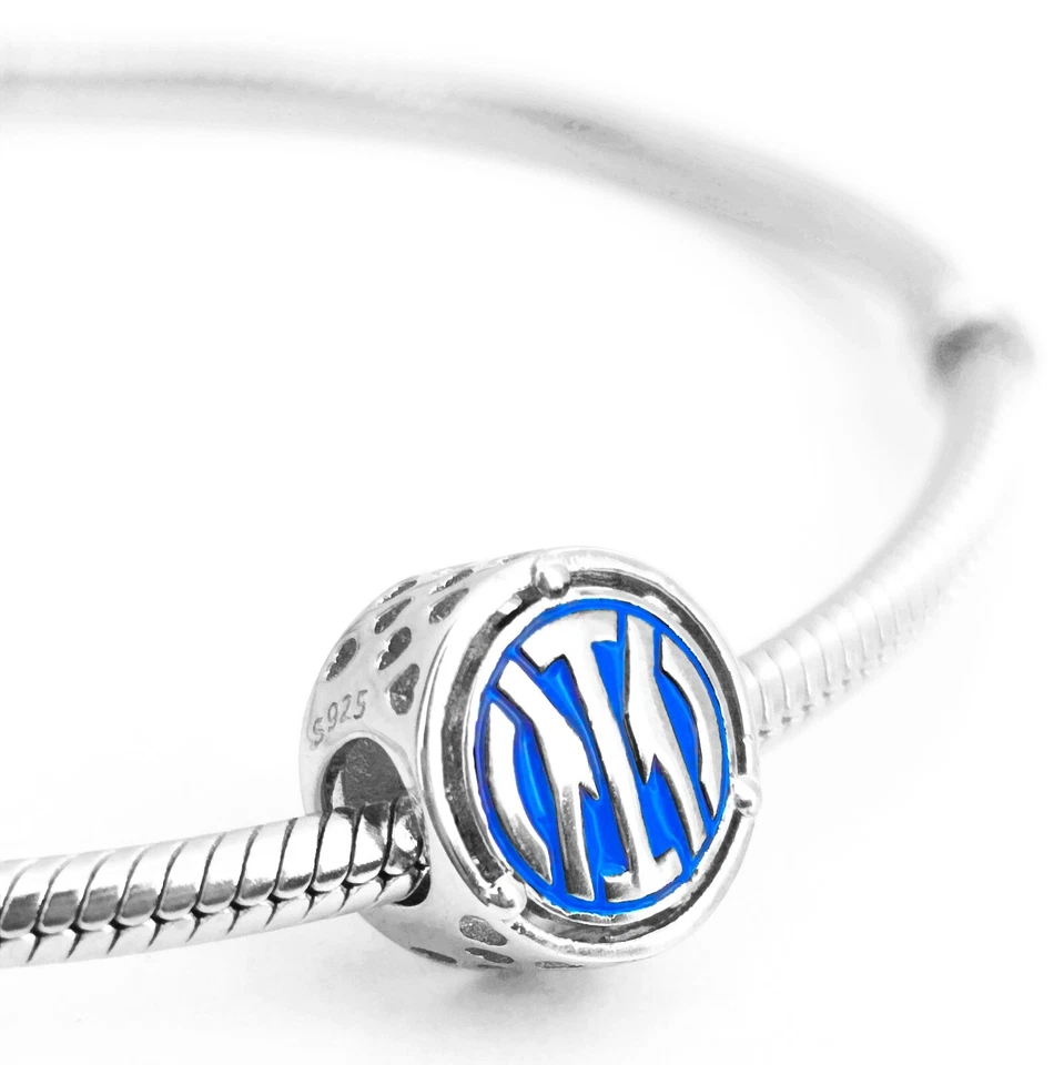 Charm Inter Stemma Squadra Calcio in argento 925 - Les Folies - Immagine 4 di 4