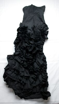NBD Women's Arabella Ruffle-Trim Strapless Maxi Gown LC7 Black See Description