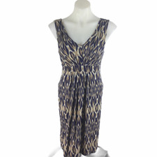 Ann Taylor Loft Women's Sleeveless Sheath Dress Ikat Multi Color Size XS