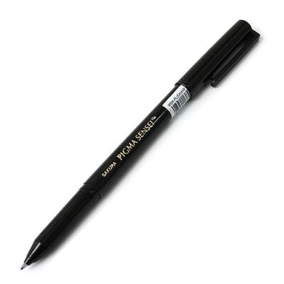 38485 Sakura Pigma Sensei 04 Pen, 0.4mm Plastic Tip, Black Ink, Box of 12