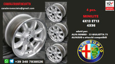 Jantes Minilite 6x13 4x98 Alfa romeo 75 Alfasud 33 Giulietta Arna Alfetta