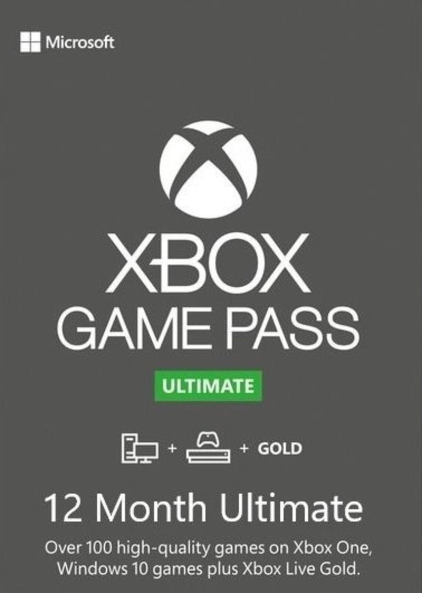 Xbox Game Pass Xbox Live Gold Card 12 Month 12 Months Xbox Live