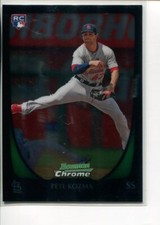 2011 Bowman Chrome Draft Pete Kozma RC #55 St. Louis Cardinals