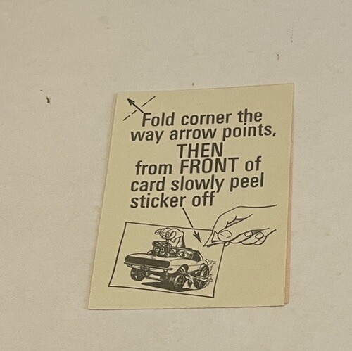 FANTASTIC ODD RODS sticker/card #106 Donruss 1973 PINK First Series - Picture 2 of 2
