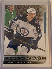 Kristian Vesalainen 2018-19 Upper Deck Young Guns Rookie Card Winnipeg Jets. rookie card picture