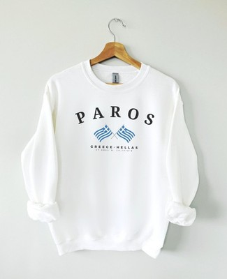 Paros Unisex Sweatshirt Travel Gift Greece National Flag Sweater Tee