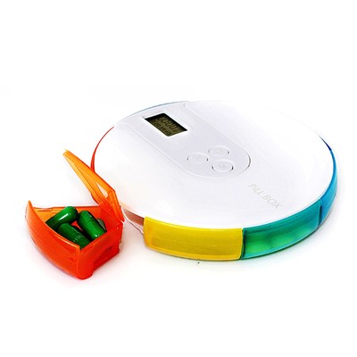 Electronic Pill Box With Smart Reminder Portable 7 Grids Weekly Pill Organizer