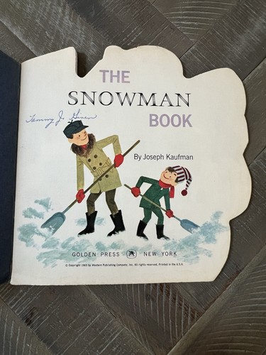 1965 A Golden Shape Book #5919 THE SNOWMAN BOOK 29c - Foto 2 di 14