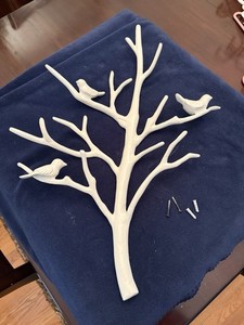 Pottery Barn Necklace Jewelry Cast Iron Tree Wall Mounted Display Storage