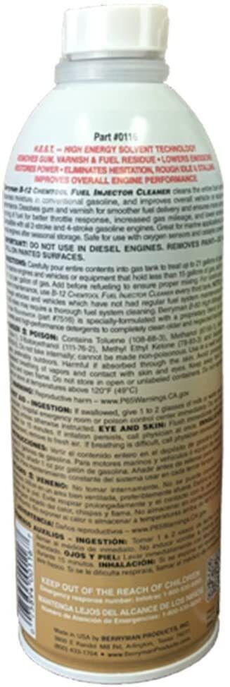 Berryman Products 0116 B-12 Chemtool Carburetor Fuel System And Injector Cleaner