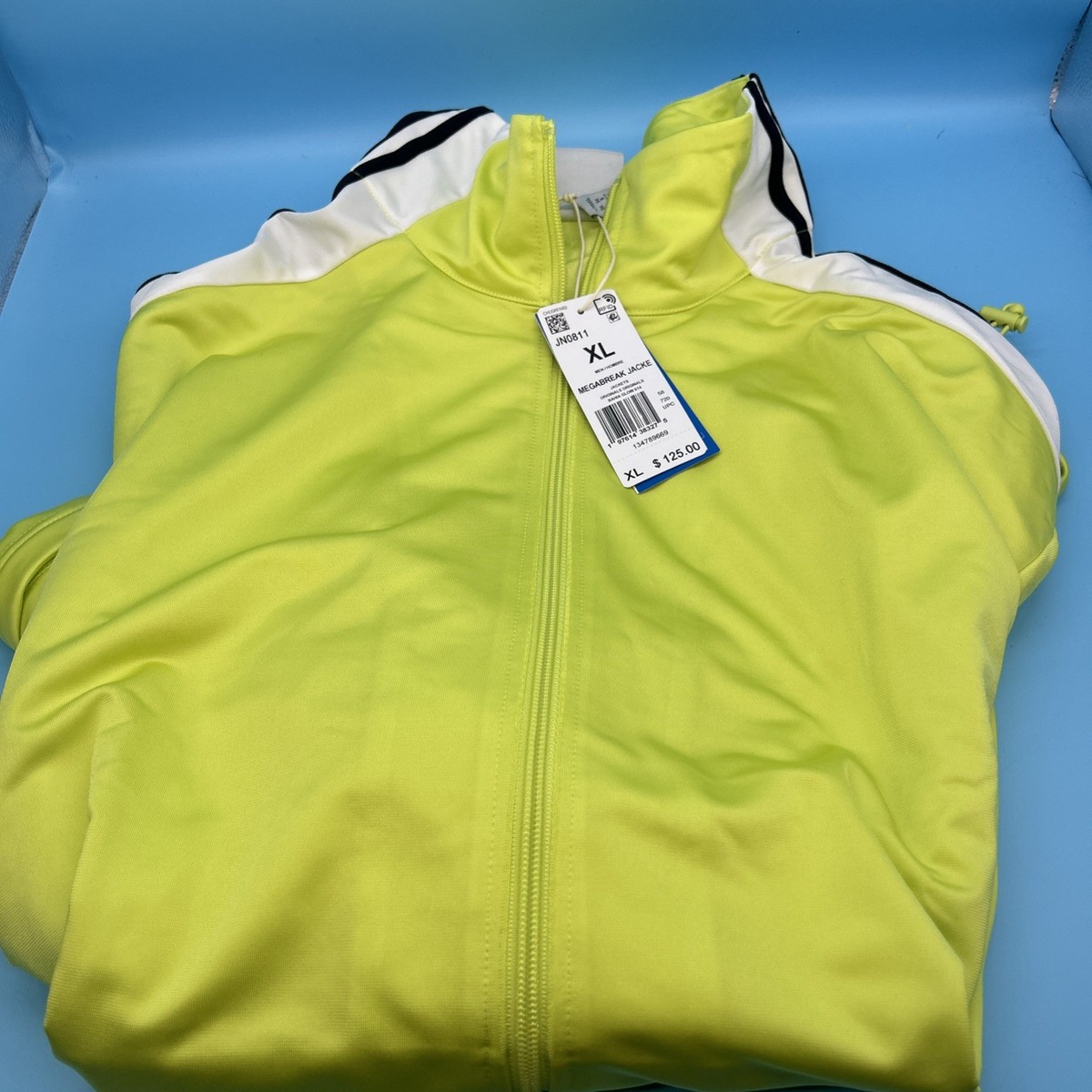 Adidas Originals Adilenium Megabreak Track Jacket Mens XL Yellow