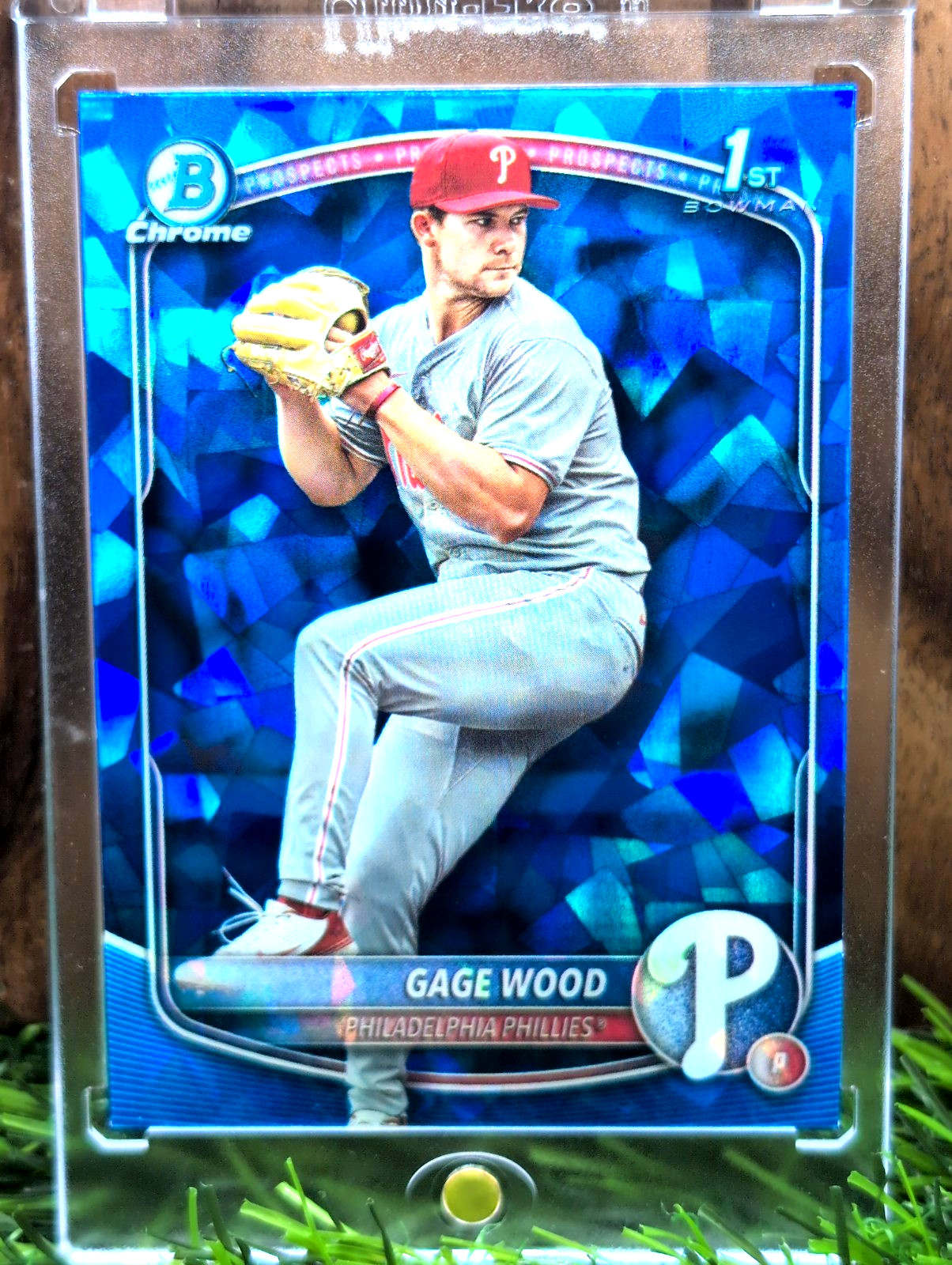 2025 Bowman Chrome Draft Sapphire Gage Wood Phillies 1st BDC-4 RC