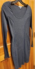 Charlotte Russe Women's Dress Size Medium Dark Gray Long Sleeve Bodycon Dress