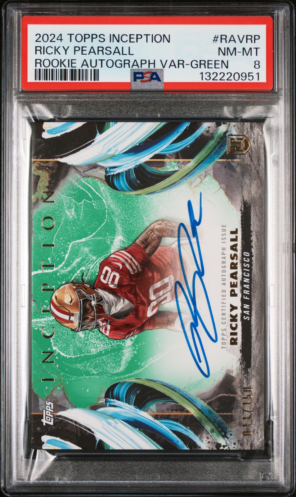 Ricky Pearsall Topps Inception Rookie Autograph Variations #RAVRP Green