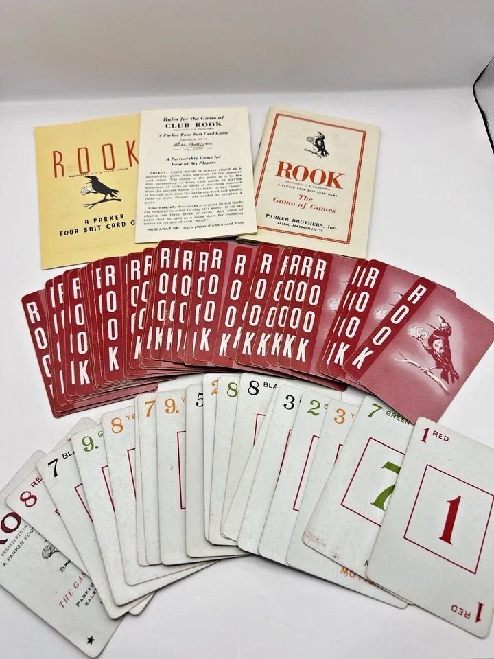 Vintage Rook Card Game Parker Brothers 1952 includes Instructions and Rule Books - Image 2 of 4