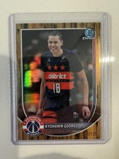 Topps Chrome bowman Kyshawn George Washington Wizards refractor  /125