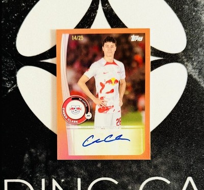 2022-23 Topps RB Leipzig Fan Set - Caden Clark Orange Foil Autograph /25