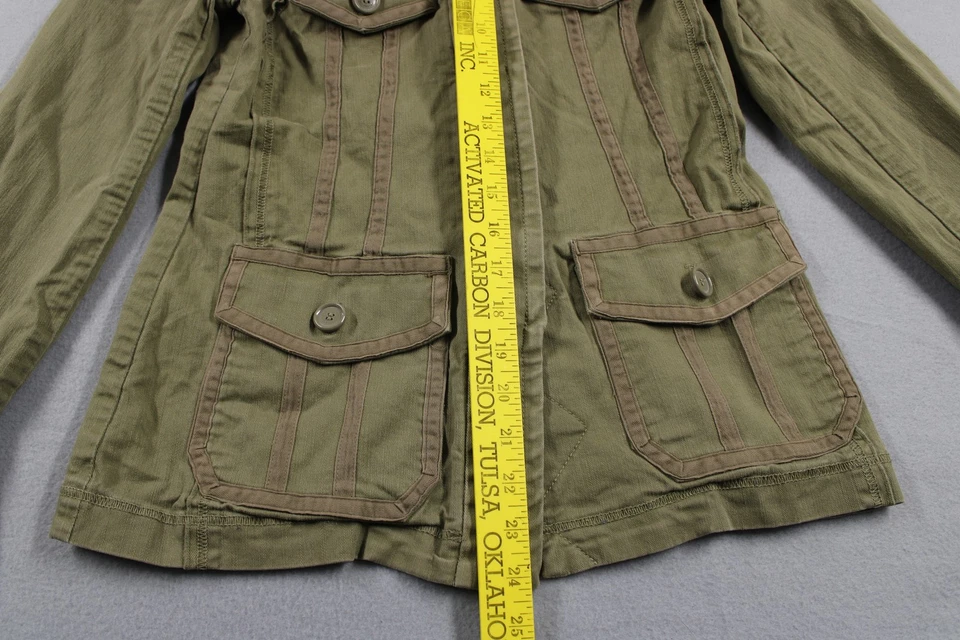 Chaqueta Marc by Marc Jacobs para mujer talla 2 verde ropa de trabajo utilitaria bolsillos de algodón Foto 4 de 4