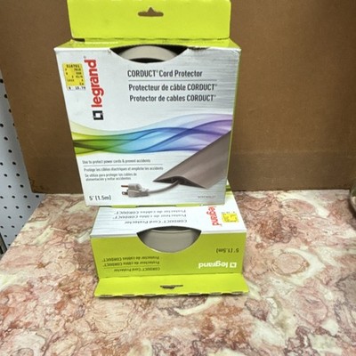 NWT 2 Boxes Legrand Corduct Cord Protector Cable Cover, Ivory, 5 ft, CDI-5 